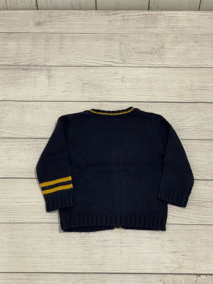 Bout’chou - Gilet - Marine et jaune - 18 mois - photo numéro 2