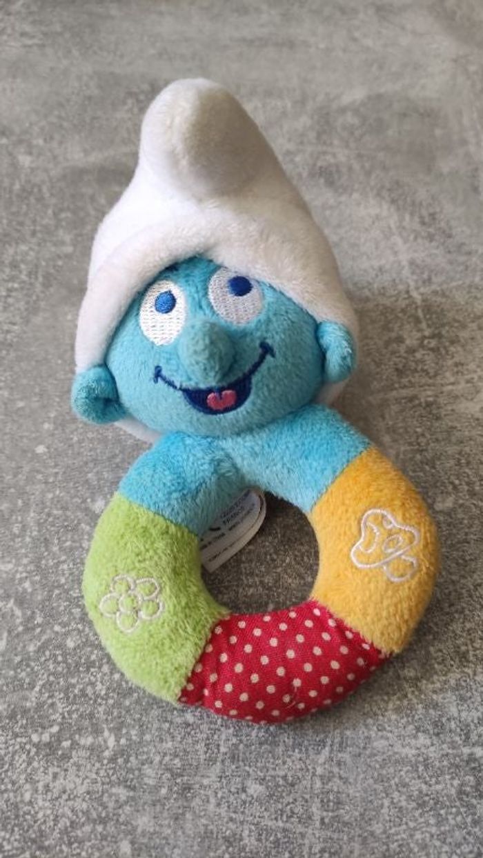 Hochet peluche Schtroumpf