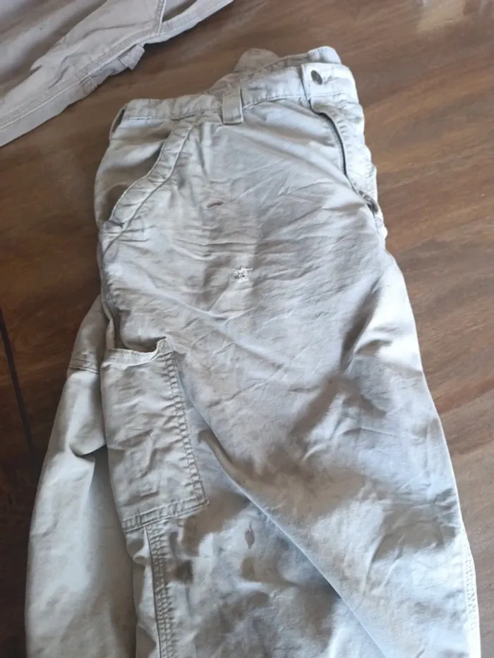 Pantalon Carhartt cargo beige workwear Carpenter taille 46 - photo numéro 7