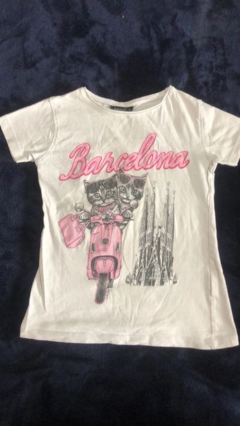 T-shirt fille 6ans Chats Barcelone