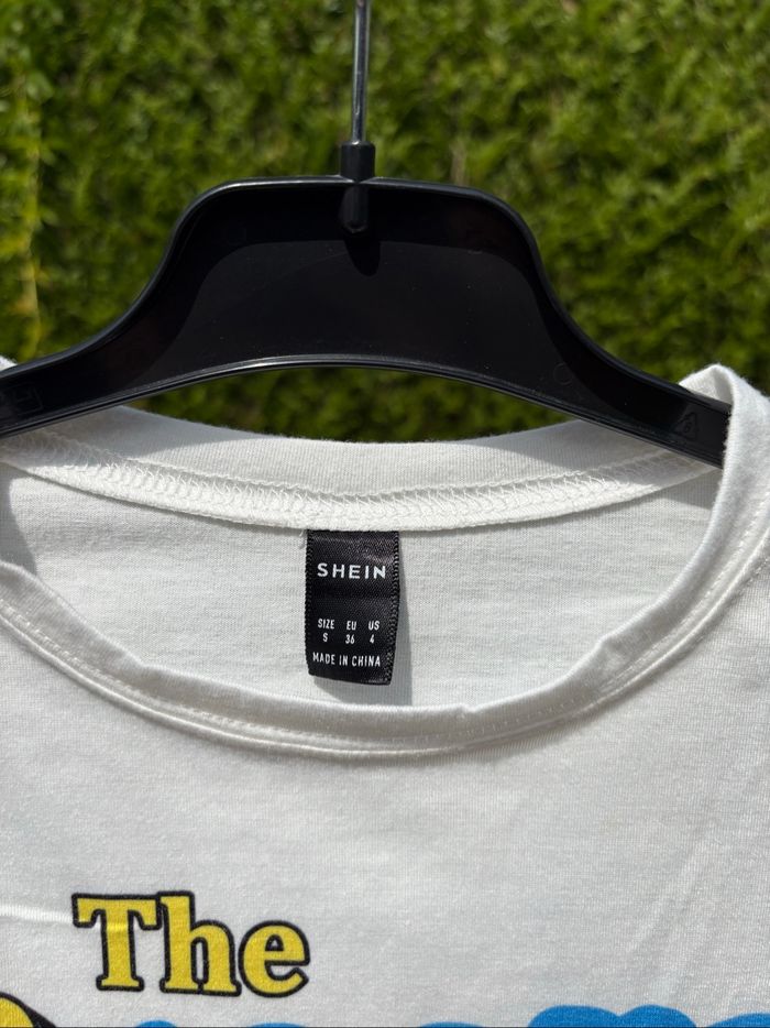 T-shirt crop top oversize imprimé rétro coloré – Marque Shein - photo numéro 3