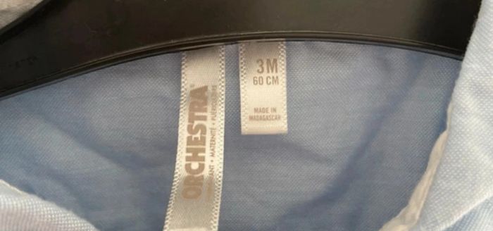 Chemise manche longue fin bébé garçon - taille 3 mois - photo numéro 2