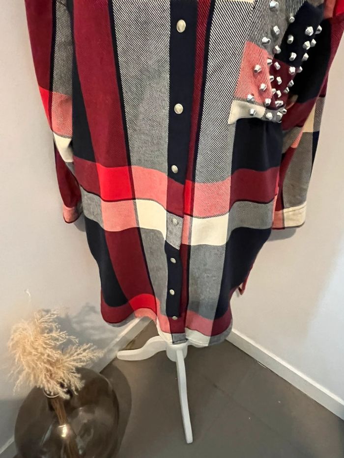 Robe chemise à carreaux Zara XS - photo numéro 2