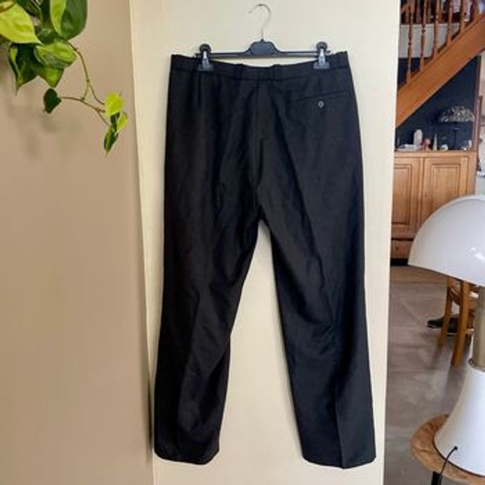 Pantalon homme gris anthracite taille 48 en laine mélangée, coupe droite élégante V069 - photo numéro 2