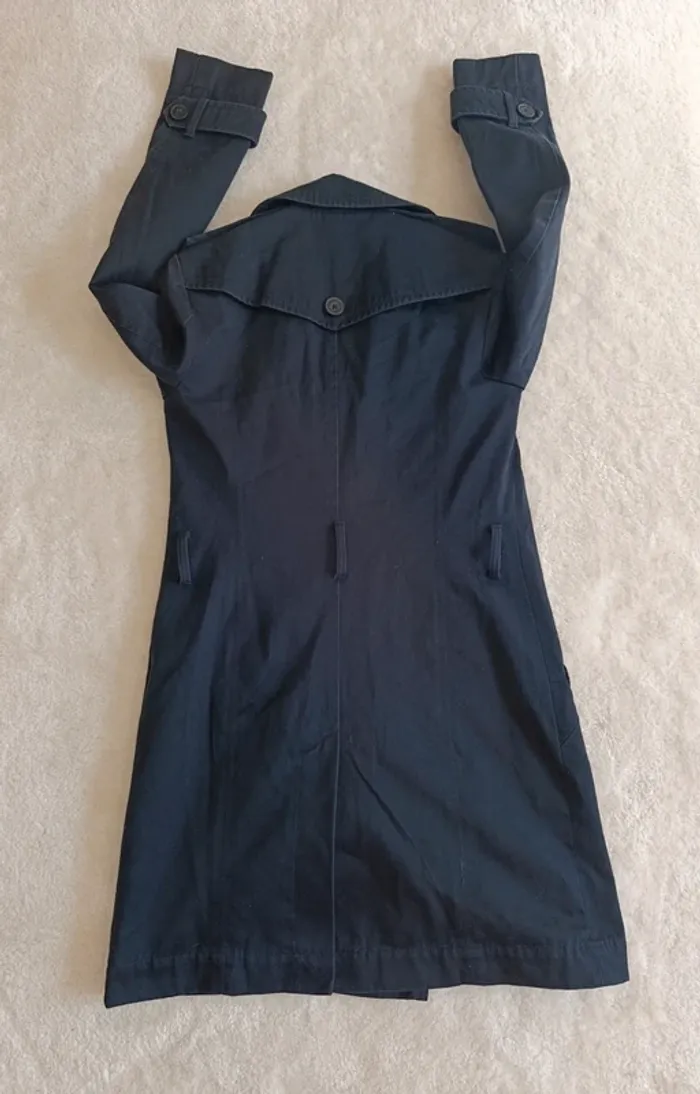 Trench Comptoir des cotonniers bleu marine 36 100% coton - photo numéro 6