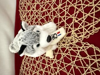 Peluche chien husky CREATIONS DANI gris blanc