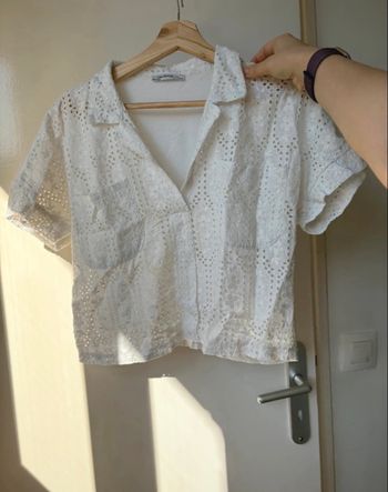 Tee shirt Zara broderie anglaise 