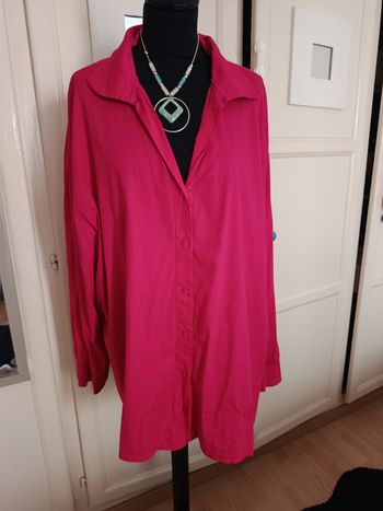 Chemise fuschia oversize