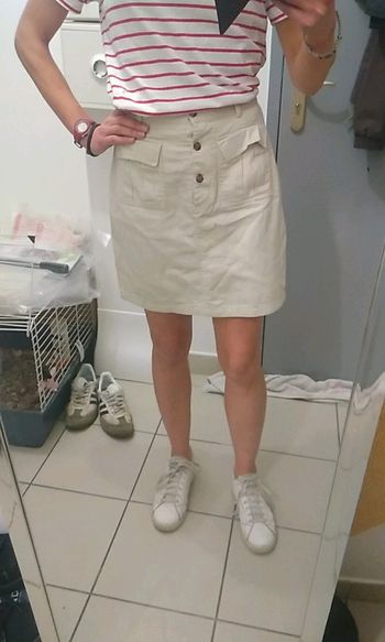 Jupe crème taille 38   11