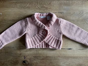 Boléro laine rose 18 mois