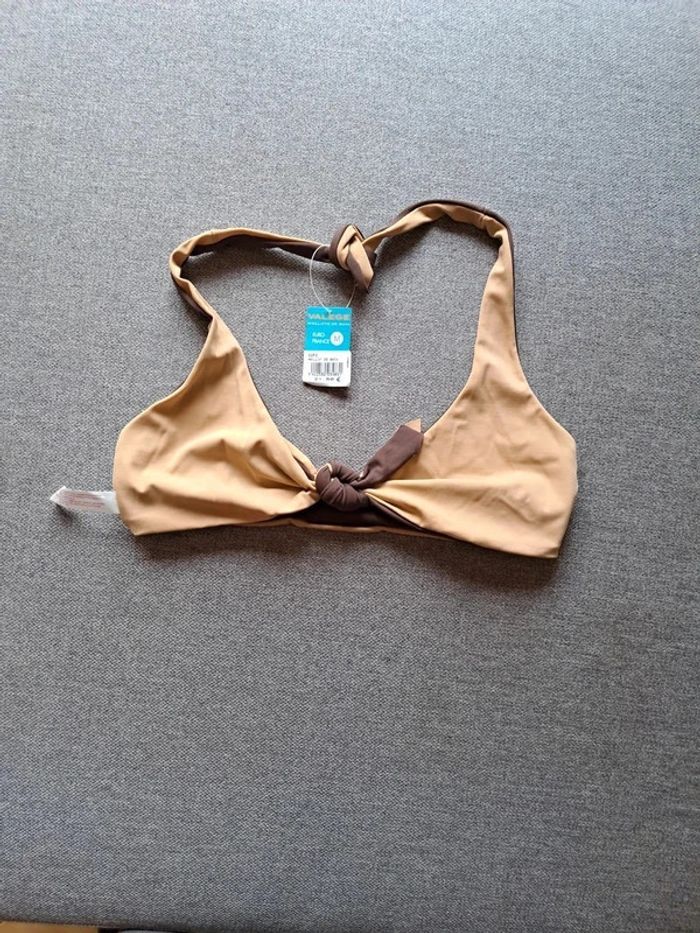 Maillot de bain / bikini réversible marron / beige en S - photo numéro 8