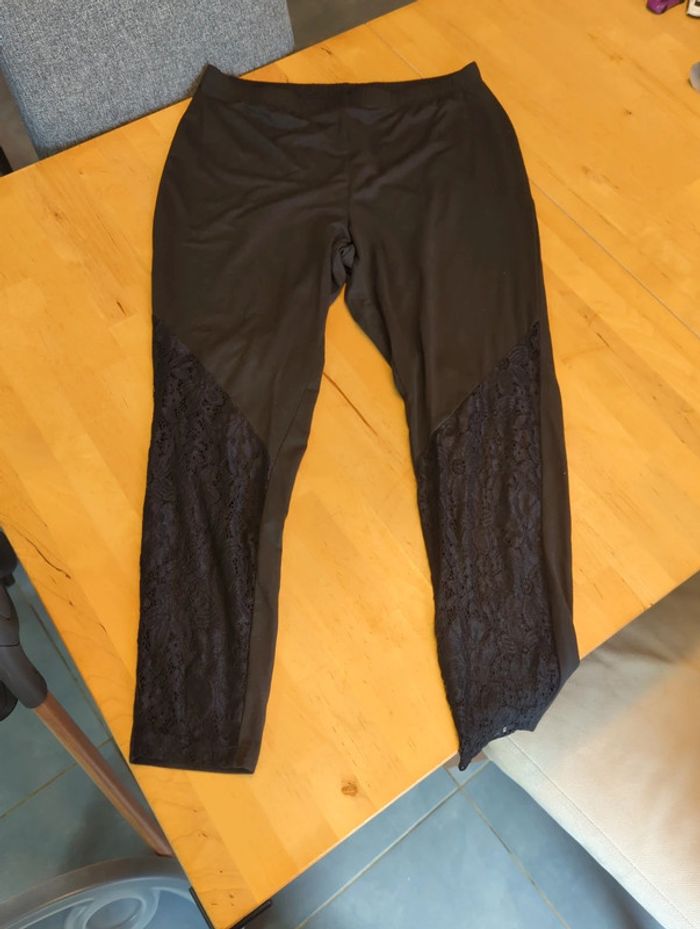 Legging noir dentelle xl