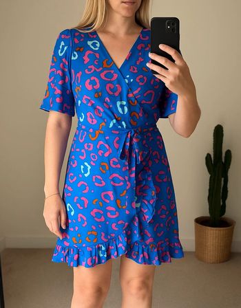 Robe portefeuille imprimé léopard coloré Retro&Icone Paris taille L