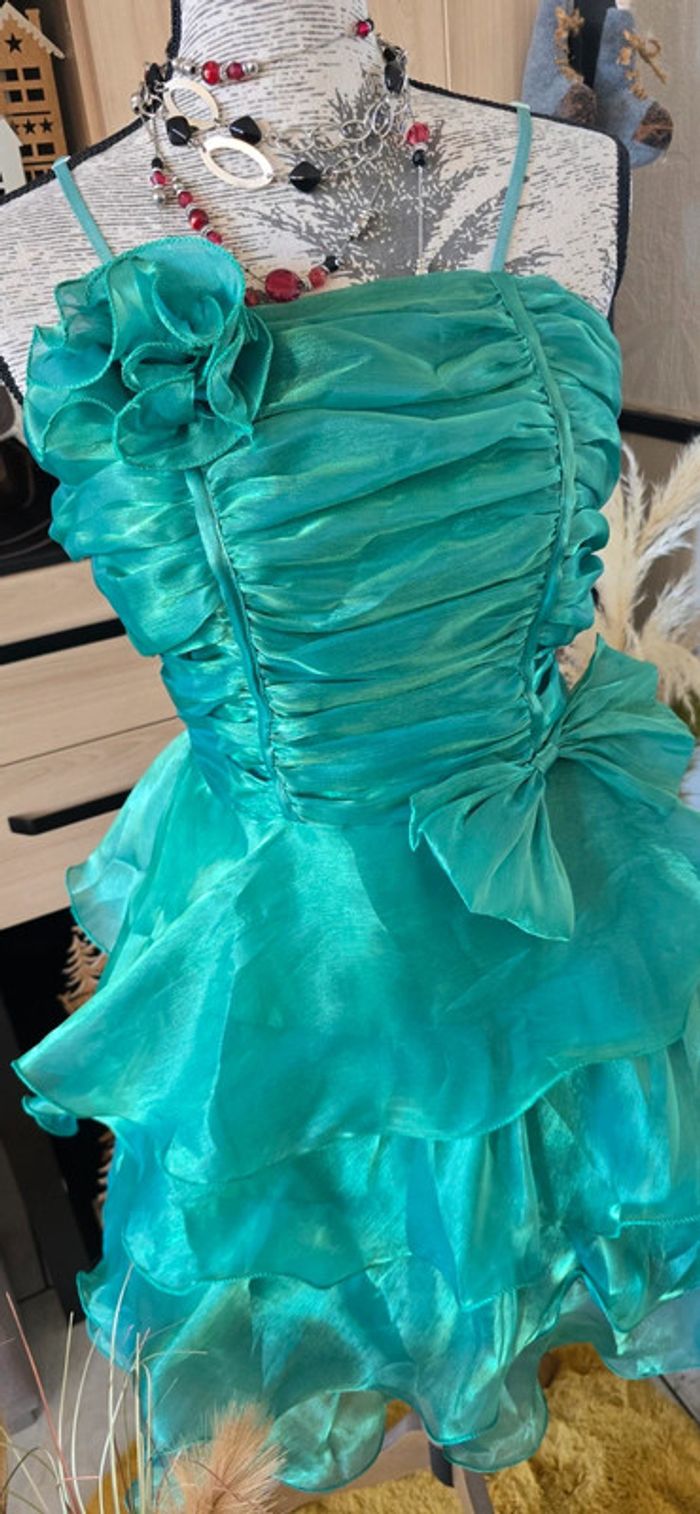 Superbe robe en voile de tulle organza neuve - photo numéro 3