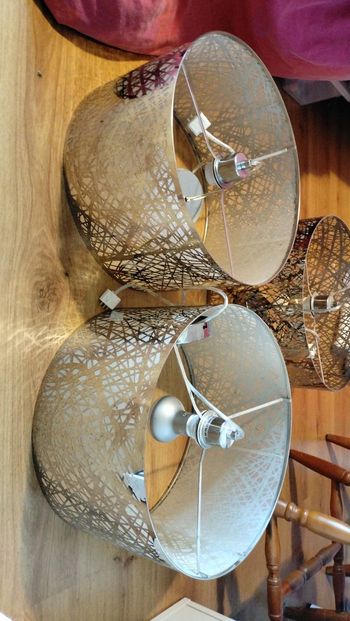 Lot de 3 lustres argentés de chez BUT