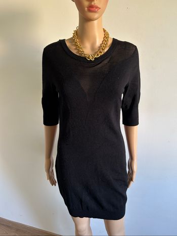 Robe pull noire à manches courtes Morgan taille 38 bon état (présence de bouloches)