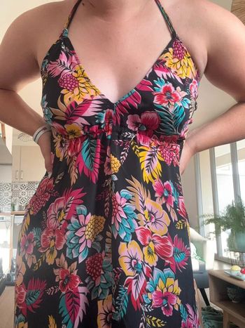 Robe longue colorée à fleurs Kharma taille unique