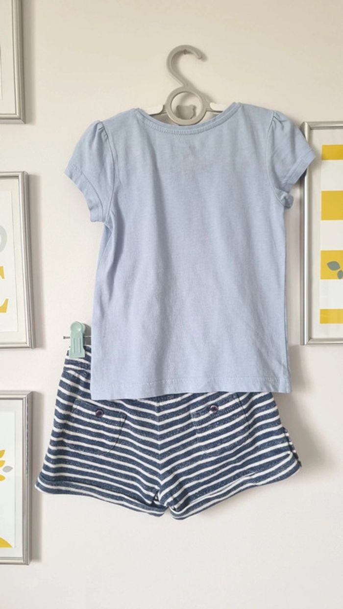 Ensemble T-shirt et short hippocampe taille 3-4ans - photo numéro 2