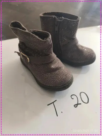 Bottines marrons pailletées (20)