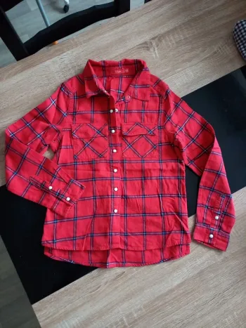 Chemise rouge fille 10 ans