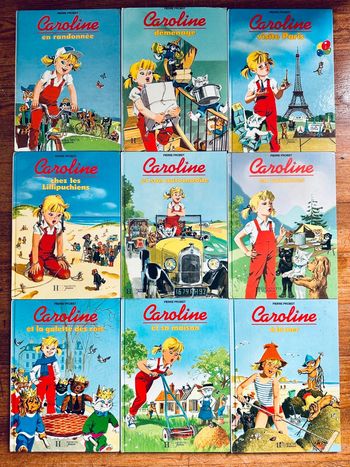 Lot de 9 livres bd albums Hachette Caroline bon état Pierre Probst