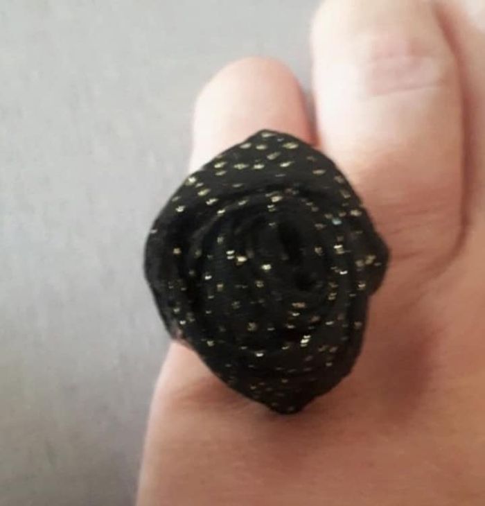 Bague rose noir et doré