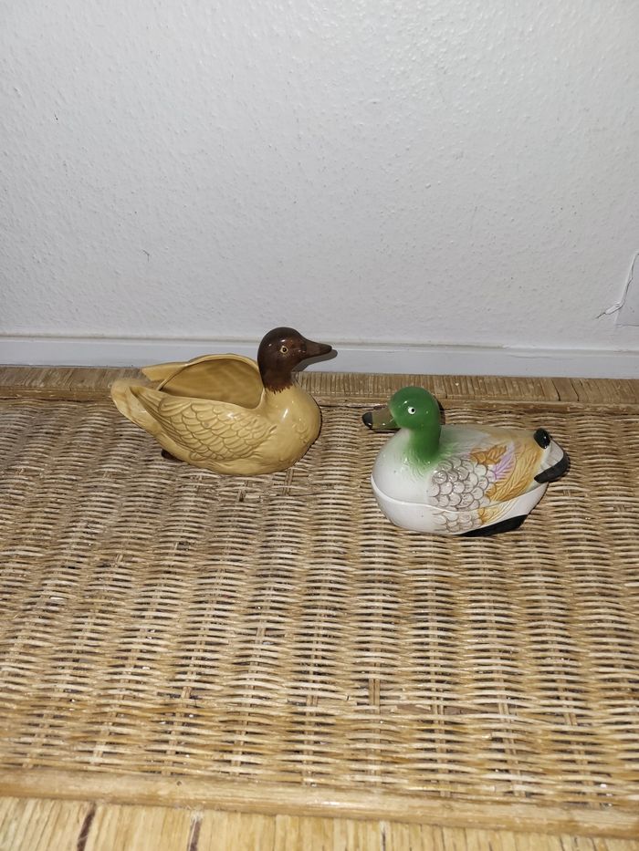Lot de 1 boîte canard et un cache-pot canard