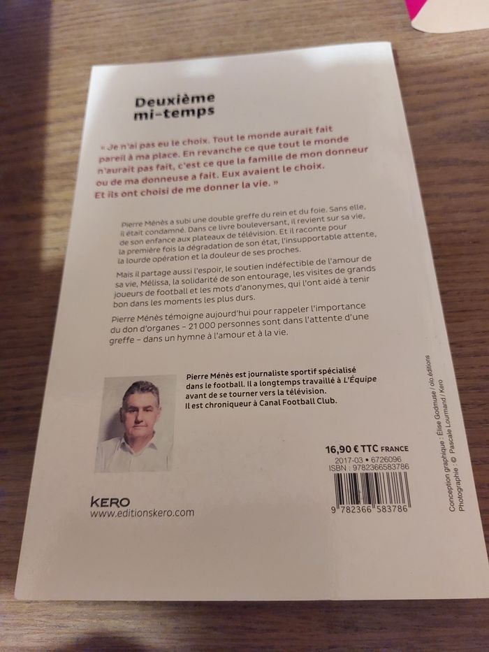 Livre pierre menes deuxième mi-temps témoignage - photo numéro 2