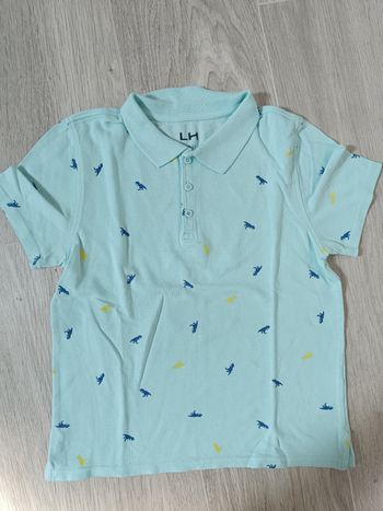Polo manches courtes motifs dinosaures 10 ans