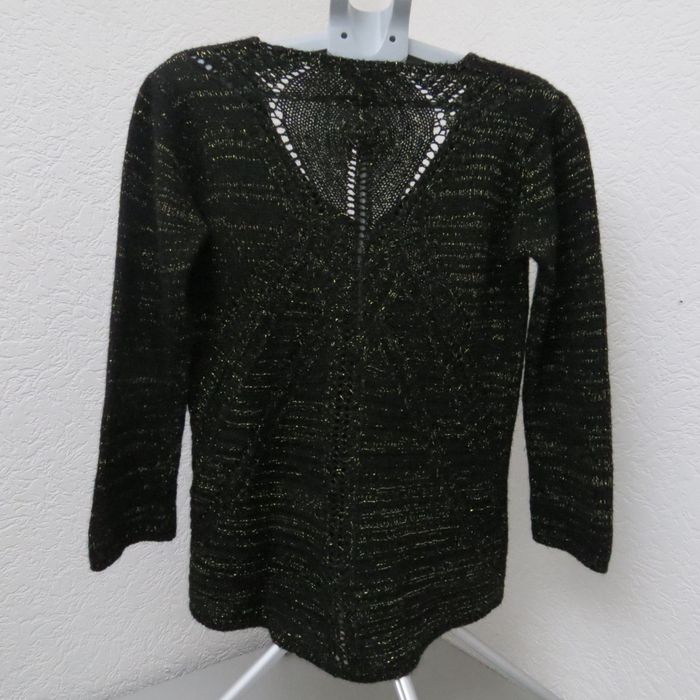 ✨ Pull ajouré noir & doré – Made in Italy – mélange mohair & laine ✨ - photo numéro 6