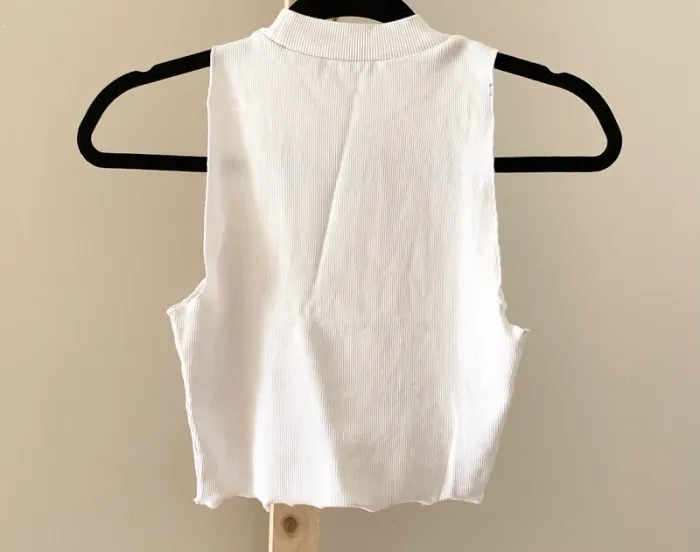 📌 Crop top blanc Zara – Taille S - photo numéro 2