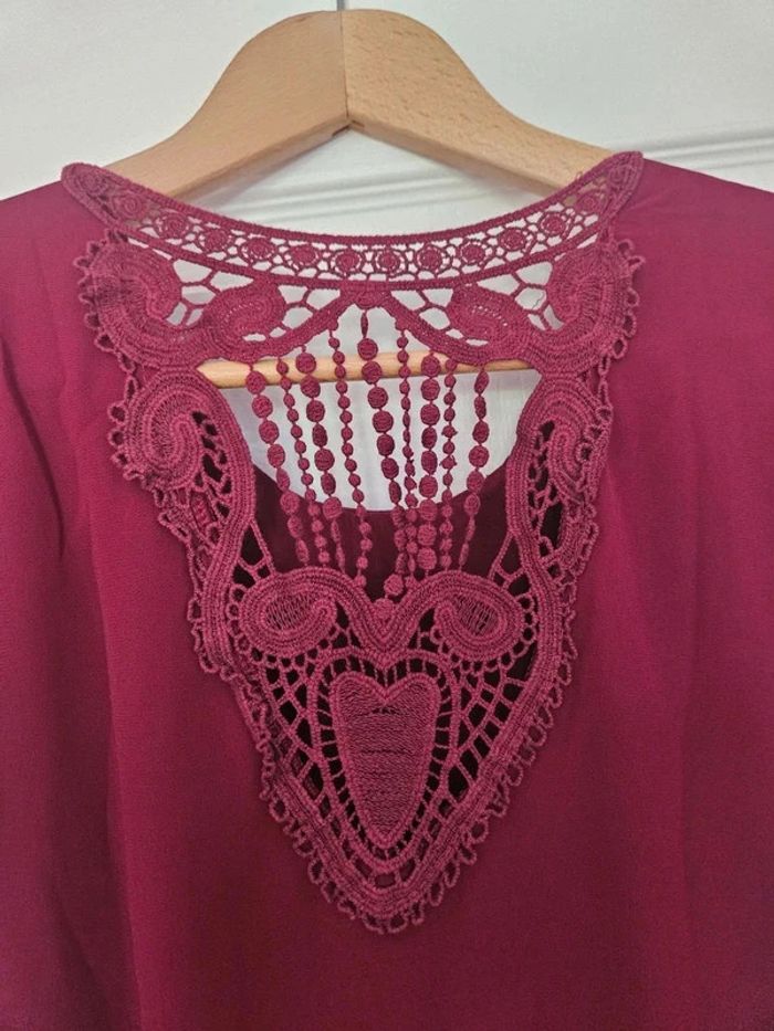 Robe d'été bordeaux - photo numéro 2