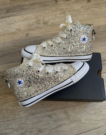 Converse à paillettes Glitter champagne doré T26