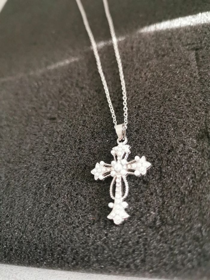 Collier et pendentif spirituel croix chrétienne - photo numéro 2