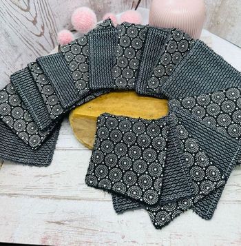 Lingette lavable et réutilisable lot de 16 en éponge coton