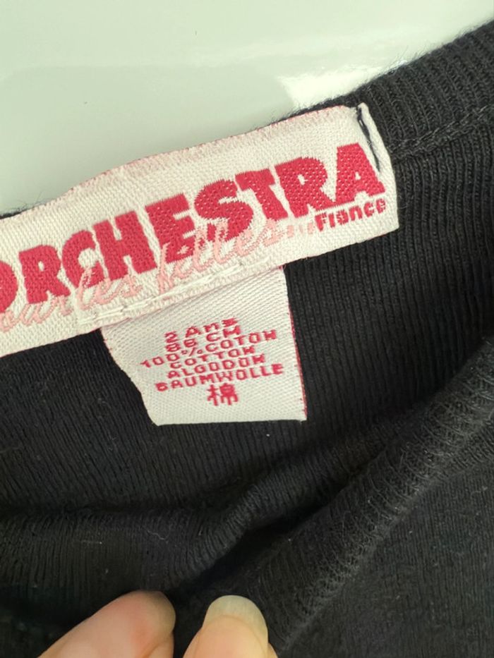 Tee-shirt Orchestra noir en 2ans - photo numéro 3