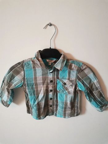 Chemise manches longues à carreau