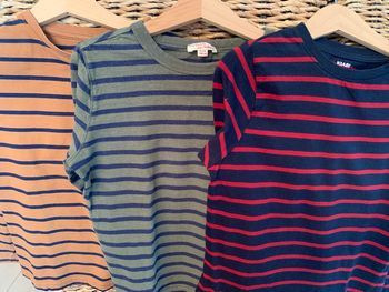 Lot de 3 t-shirts rayés m.longues