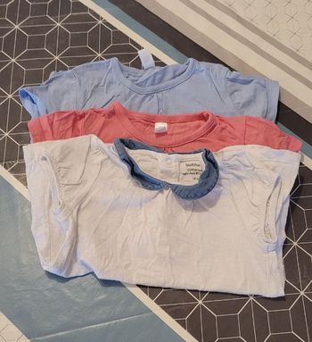 Lot de t-shirts manches courtes 18 mois