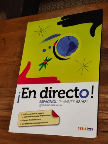 En directo! 2e année manuel + cd mp3