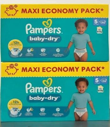 Couches Pampers baby dry taille 5
