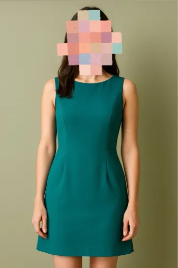 Robe verte La City – taille 36, élégante avec nœud dos