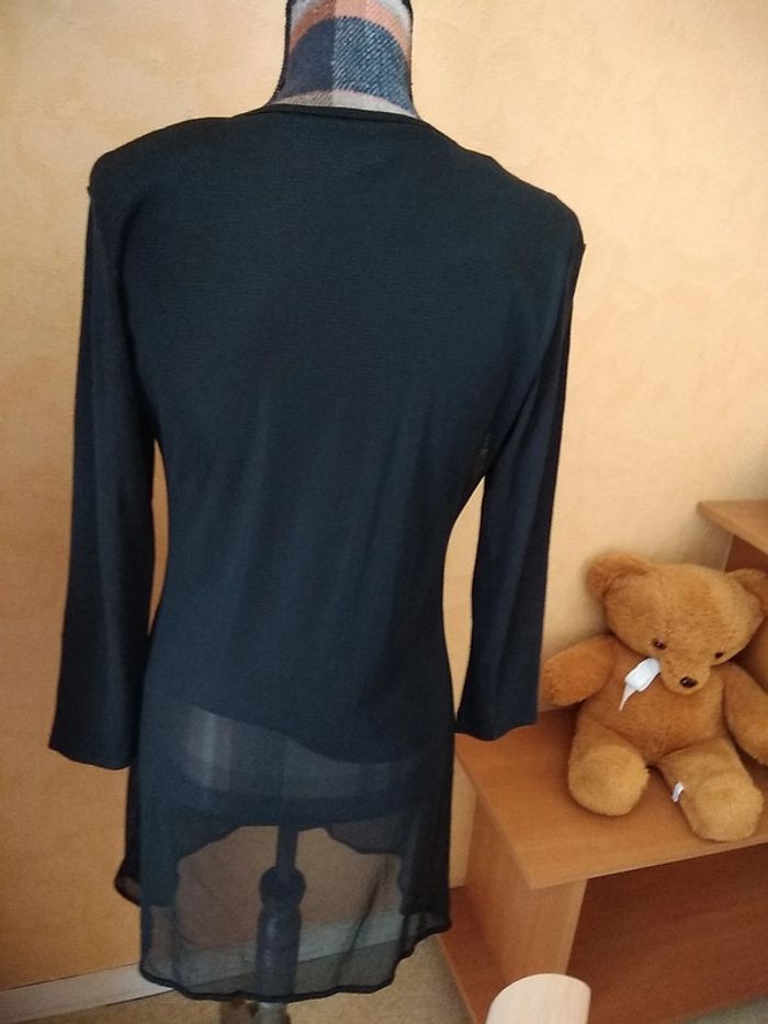 T-shirt manches longues avec liquette voile - photo numéro 4