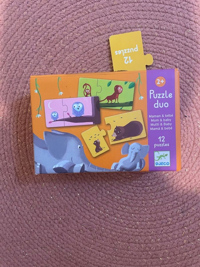 🧩 Djeco – Puzzle Duo “Maman & Bébé” (12 puzzles) À partir de 2 ans - photo numéro 2