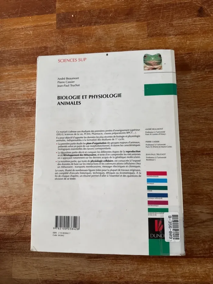 Livre, biologie et physique, animale, cours et question de révision - photo numéro 3