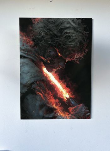 Poster métallique 30cm x 42cm Anakin Starwars  + aimant mural fourni.