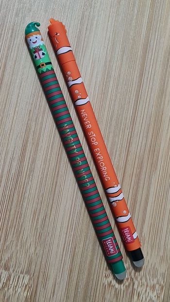 Legami Lutin Noel 2024 + Poisson Némo Limited Edition 1ère édition = 2 Stylos Effaçables Neufs