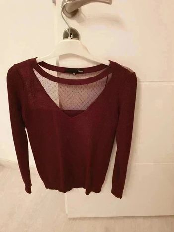 Pull bordeaux Etam