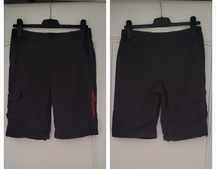 Décathlon Pantalon de randonnée modulable 2en1-T14/15ans-161/172cm-Mod MH550-Gris-Taille réglable - photo numéro 3