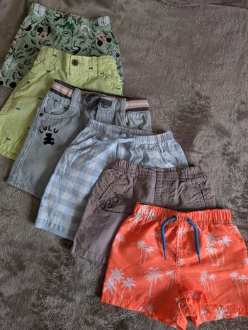 Lots shorts bébé 18 mois